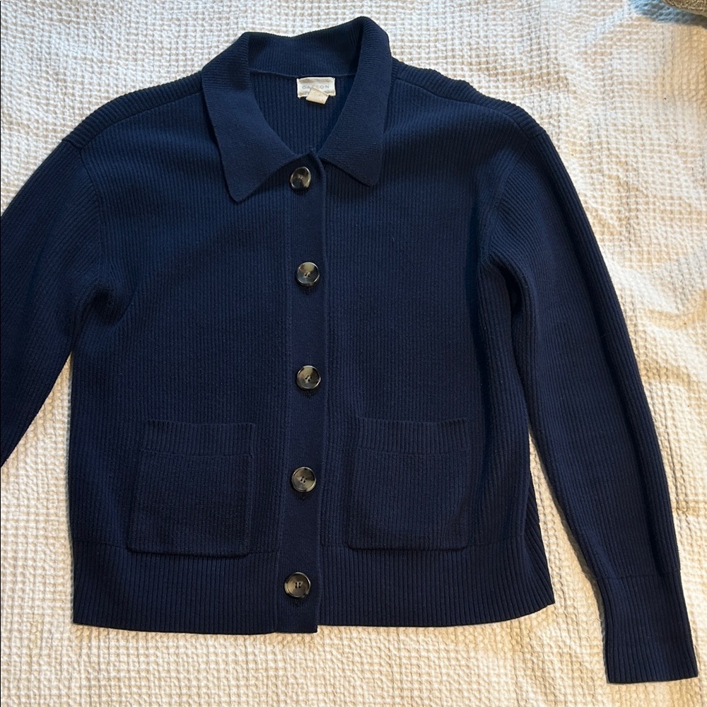 Caslon Dark Blue Women's Cardigan